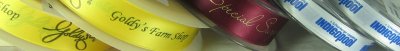Corporate ribbons with logos