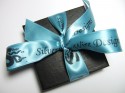 Silver Wire Designs aqua printed ribbon for jewellery boxes (click to enlarge)