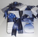 Navy Printed Christmas ribbon for Christmas Gifts - Westwood Printers (click to enlarge)