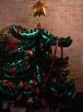 Balloon Christmas Tree by Ashby Balloons with red printed ribbon Tinsel (click to enlarge)