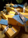 Krita, Leicester wrapped ribbon round chocolate boxes for Clearly Orthodontics (click to enlarge)