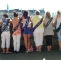Rachels Hen party black personalised sash with different message on each sash at back (click to enlarge)